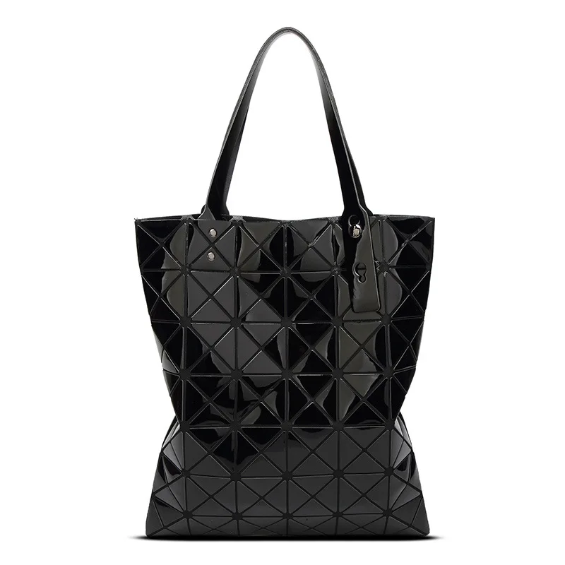 

7*8 Pearly Lustre Handbag 2019 New Style Japanese Style Laser Rhombus Joint Geometry WOMEN'S Bag Foldable Flexible Shoulder Bag