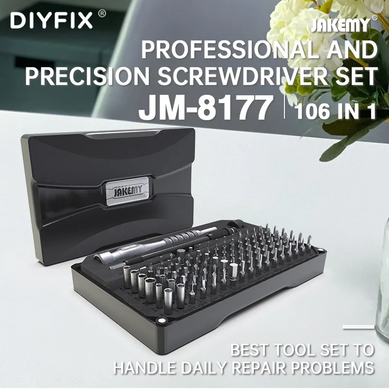 Jakemy-8177 DIY Профессиональный Точный Набор отверток с 93 насадками для бытового