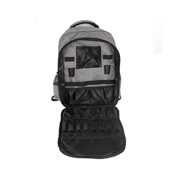 

Gray Barber Carrying Case for WAHL Barber Styling Tools Accessories Large Capacity Storage Backpack Travel Shoulders Bag