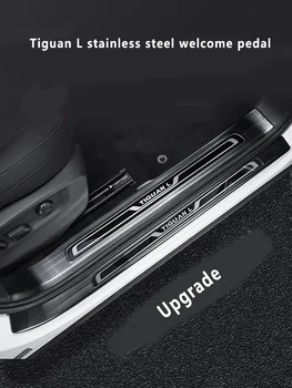 

Stainless Steel Door Sill Scuff Plate for Volkswagen 2017-2020 19 Tiguan L Welcome Pedal Trim Car Styling Accessories