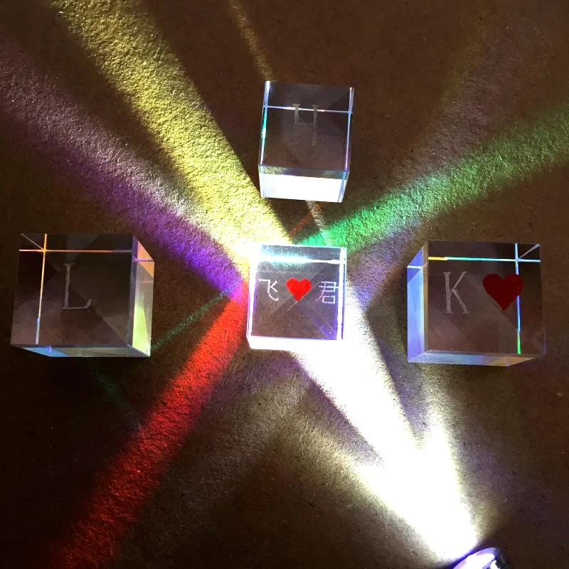 Комбинированный сплиттер крест дихроический куб RGB Призма Оптическое стекло треугольная призма для обучения светильник физика спектра