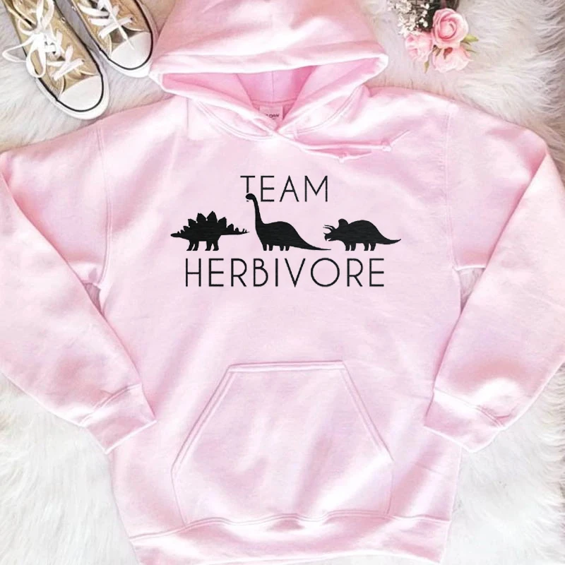 Team Herbivore графические веганские толстовки Женская мода чистый Повседневный гранж tumblr молодой хипстер 90 стиль уличный стиль искусство топы-L245