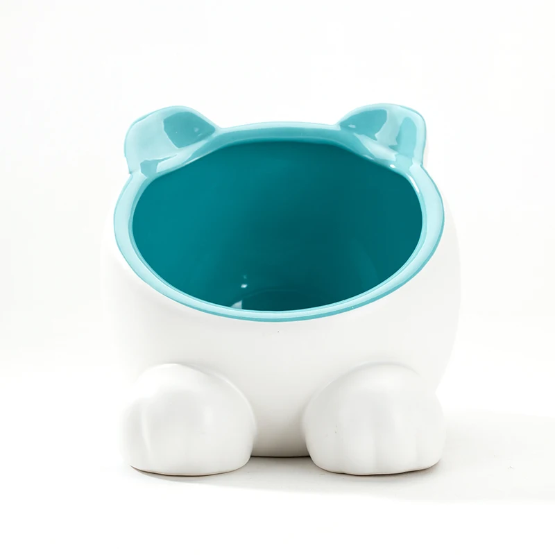 Blue Hipidog миска для воды для домашних животных для кошек и собак, не содержит свинца и Нетоксичная безопасная керамическая миска для кошек - Color: Blue