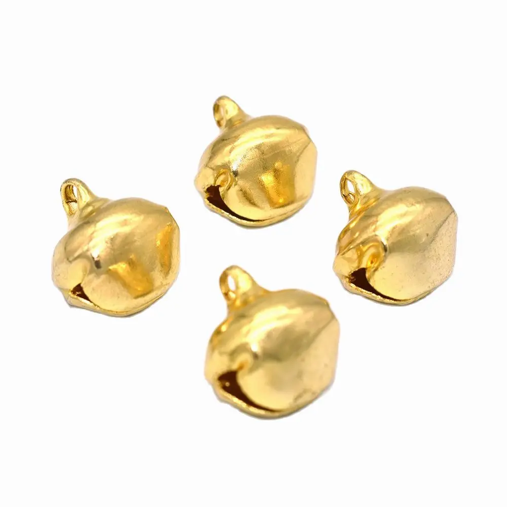 13Mm Oro Jingle Bell Charms Campana Di Natale Campane A Croce Ornamenti Per Campane Natalizie Campane Pendenti Per Collare Casa Di Natale