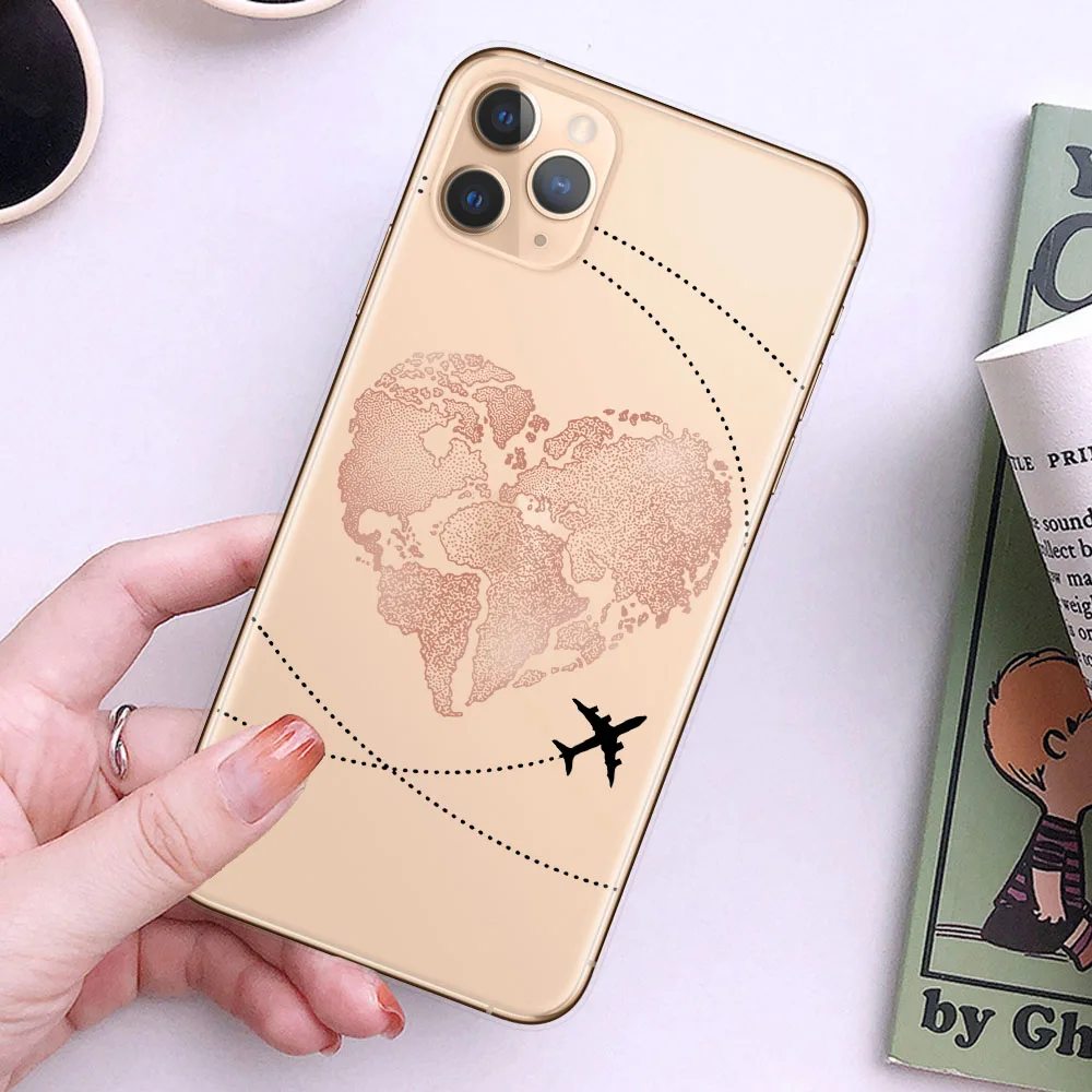 Чехол для телефона World Map Travel Just Go модный прозрачный силиконовый мягкий чехол iPhone