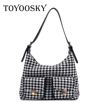 

TOYOOSKY Simple Small Wool Underarm Bags for Women 2020 Winter Luxury Trend Shoulder Handbags Branded Trending Hand Bag Female