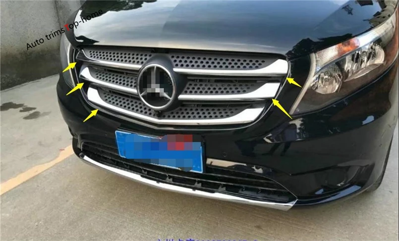 Yimaautoпланки Передняя решетка крышки ободок крышки уравновешивания 5 шт./компл. для Mercedes-Benz Vito W447- внешний комплект ABS хром