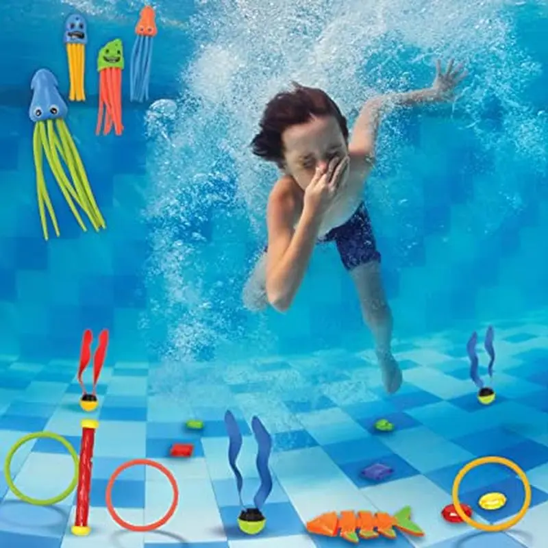 

Summer Diving Training Toys Fun Seagrass Water Games Underwater Parent-child Dive Game Rocket Throwing Gift Toy For Kid Summer