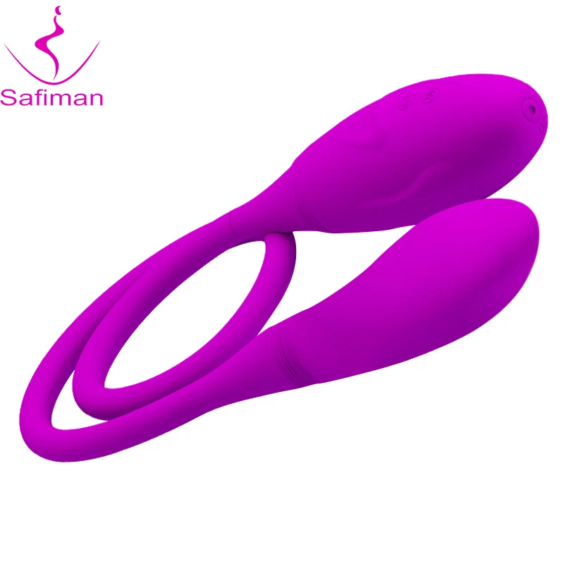 Двойной вибратор Safiman с 7 скоростями двойная головка прыгающее Яйцо Пуля