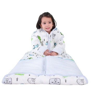 

Unisex Newborn Baby Sleeping Bag Wearable Blanket Thin Cotton Sleeping Bag Long Sleeve Nest Nightgowns Baby bedding