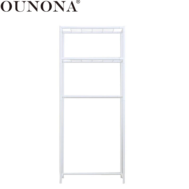 

OUNONA Over the Toilet Storage Rack Anti-rust 3 Tier Non-slip Solid Storage Shelf Bathroom Storage Rack Toilet Display Rack