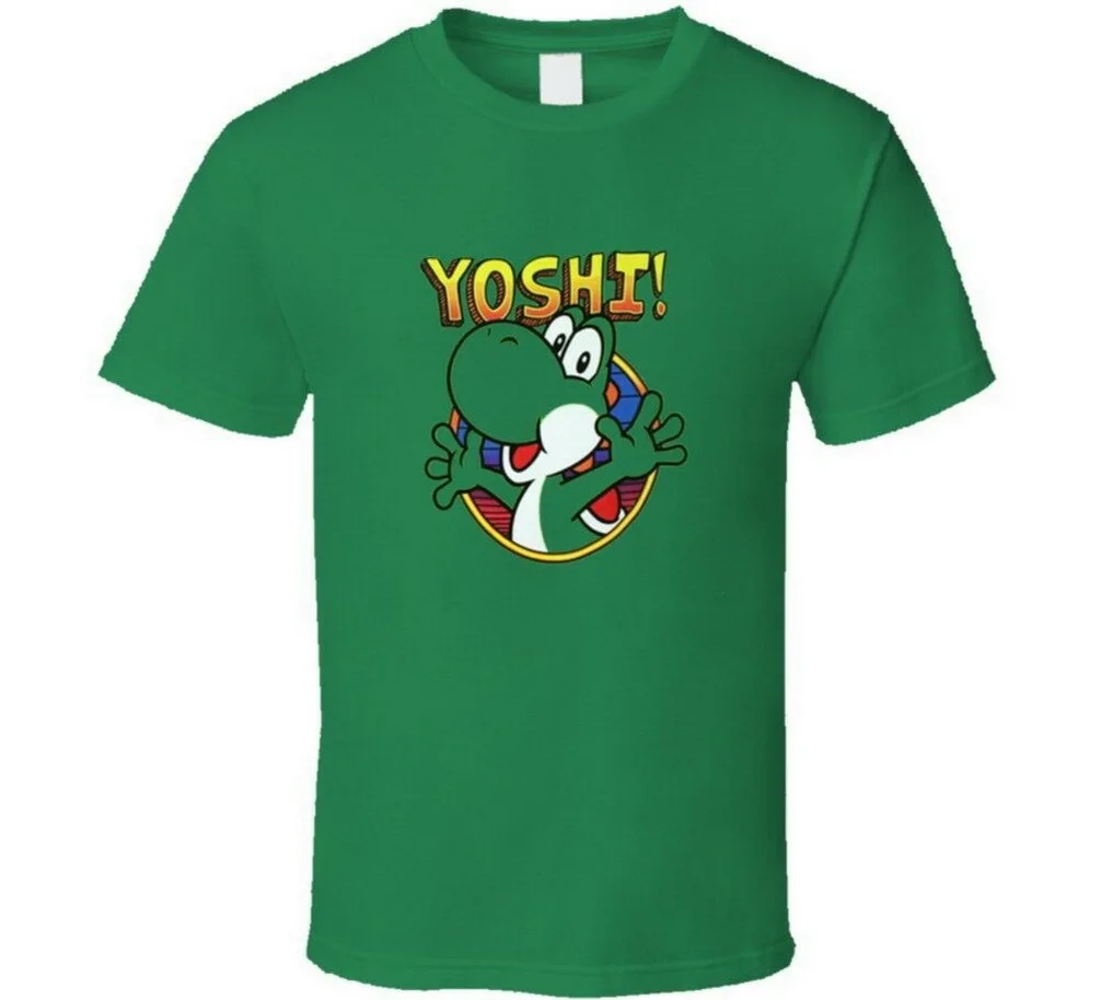Yoshi Nintendo Youth Tops Tee Футболка Винтажная футболка с круглым вырезом для мужчин и