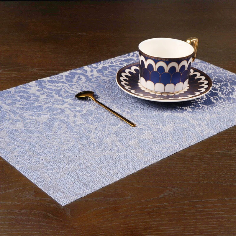  2pcs 4pcs 6pcs 8pcs PVC noble Flower Pattern Placemats Dining Table Runner Linens place mat in Kitc
