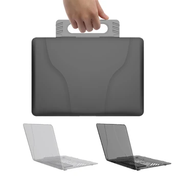 

Matte Hard Case For MacBook Pro 13 Cover Shockproof Case for Macbook Pro 13 with Handle Stand Heat Dissipation
