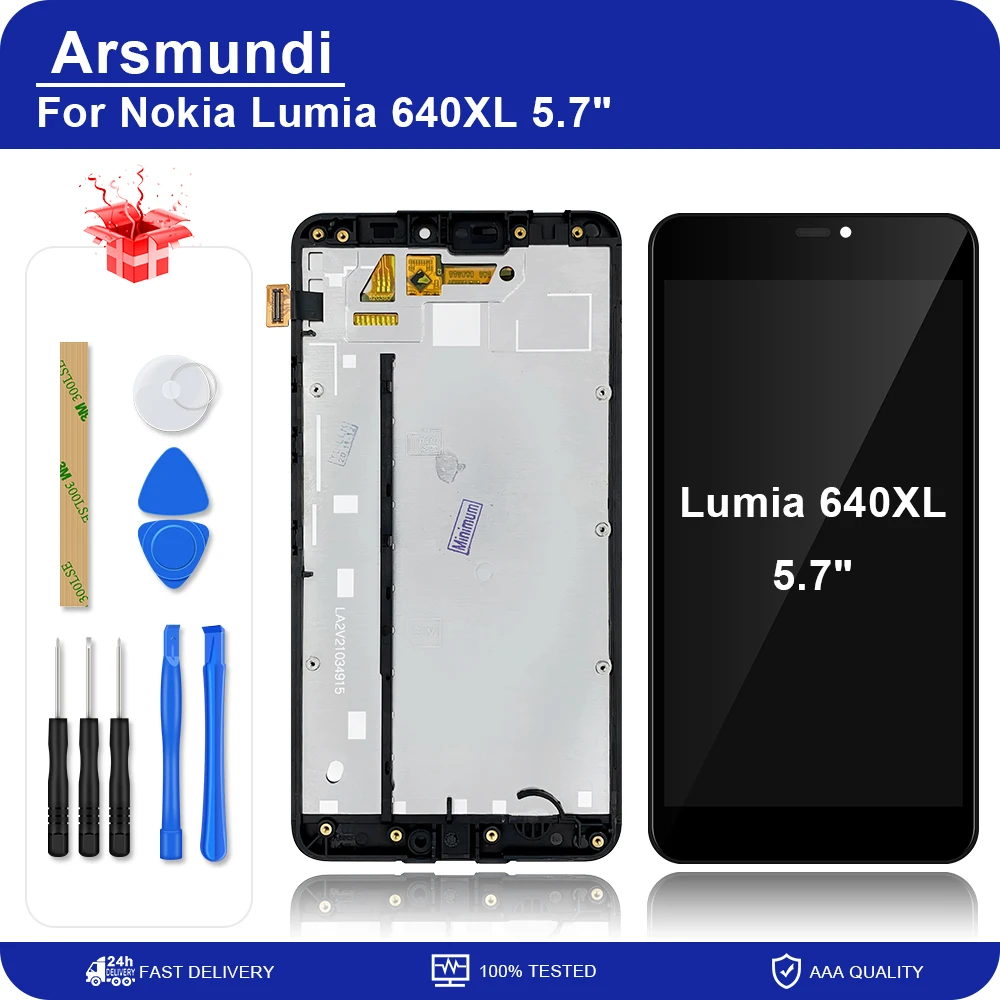 Для Nokia Lumia 640XL 640 XL N640XL 5 7 &quotЖК-дисплей сенсорный экран дигитайзер сборка с рамкой