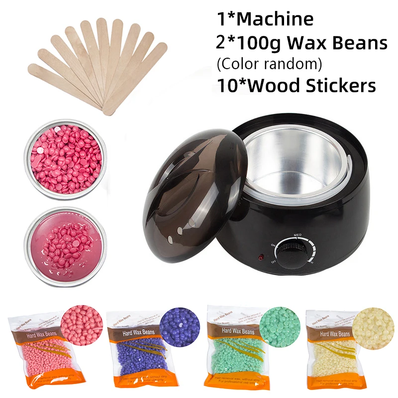 Набор для нагрева воска и набор из 10 деревянных стикеров эпиляции | Бытовая