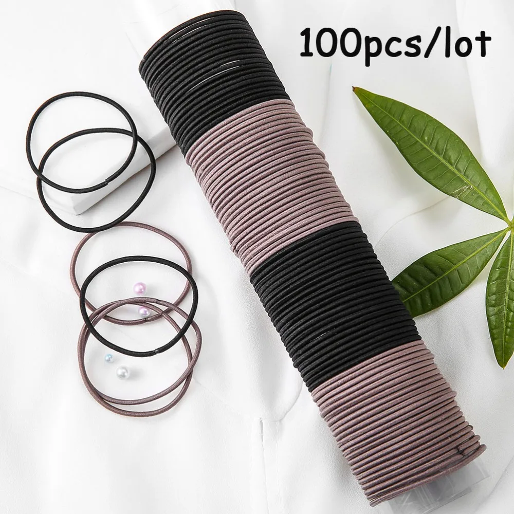 M MISM 100 шт./лот, женские резинки, эластичная резинка для волос, резинки с завязками для волос, Корейская повязка на голову для девушек, тонкие резинки для волос, аксессуары для волос