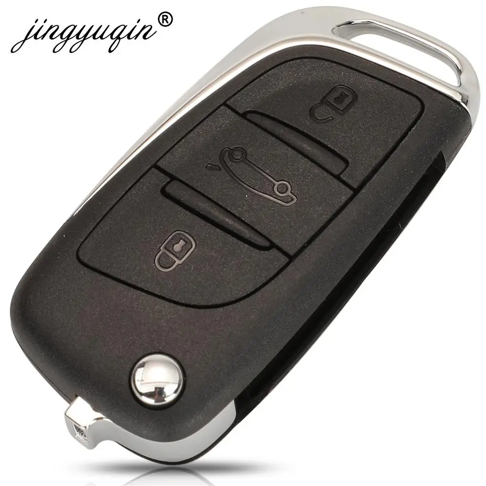 Jingyuqin-5X-OEM-originale-433-92Mhz-FSK-ID46-PCF7941-Chip-Flip-Car-Key-per-Citroen-C4.jpg Keyforkess 5X OEM originale 433.92Mhz FSK ID46 PCF7941 Chip Flip Car Key per Citroen C4 c-quatre 3 pulsanti Auto pieghevole telecomando - Jingyuqin 5X OEM originale 433 92Mhz FSK ID46 PCF7941 Chip Flip Car Key per Citroen C4