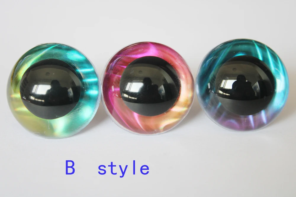 20pcs L12 -- 13mm--50mm round clear toy safety eyes + fabric + hard washers for diy doll--size color option