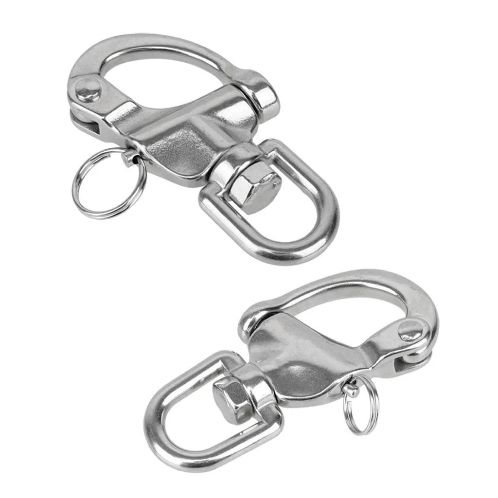 2x Durable 70/87/mm Quick Release Boat Anchor Chain Shackle Eye Swivel Snap