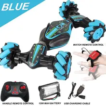Gw124 2.4 ghz controle de escalada remoto dublê carro gesto de detecção torção fora de estrada veículo luz música deriva dança lado rc carro