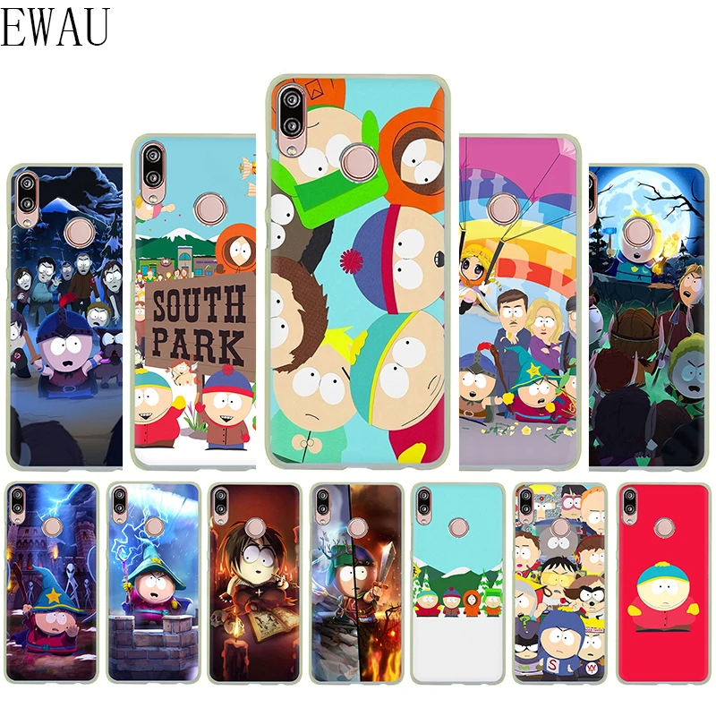 EWAU аниме Southpark мягкий силиконовый матовый чехол для телефона для huawei P8 P9 P10 P20 P30 Lite Mine Pro P Smart Z Plus