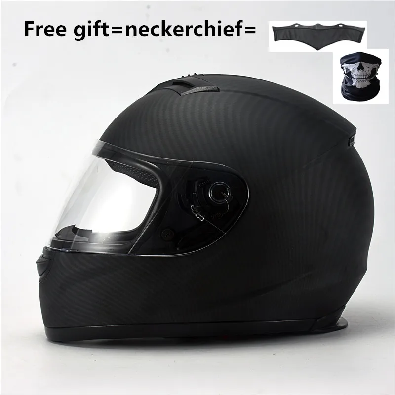 Полнолицевой мотоциклетный уличный велосипедный шлем со съемным зимним шейным шарфом DOT(M, матовый черный) XXXL 65 см - Цвет: ABS material matte