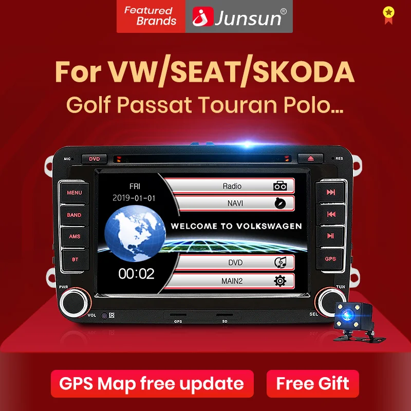 Оптовая продажа! Junsun 2 din 7 &quotавтомобильный DVD мультимедийный плеер GPS навигация