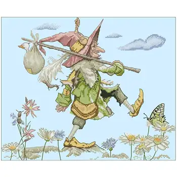 

Hike cartoon patterns Counted Cross Stitch 11CT 14CT DIY Chinese Cross Stitch Kits Embroidery Needlework Sets home decor