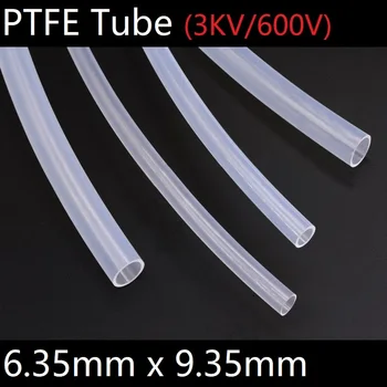 

PTFE Tube ID 6.35mm x 9.35mm OD F46 Insulated Capillary Heat Protect Transmit Hose Rigid Temperature Corrosion Resistance 600V