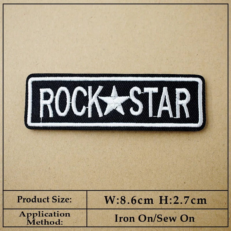 BAND Patches Cloth Mend Decorate Clothes Apparel Sewing Decoration Applique Badges Patch ROCK STAR