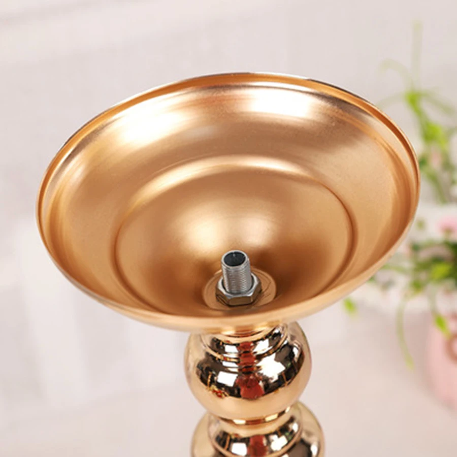 

Flower Stand Wedding Centerpieces Metal Gold Candle Holders Wedding Decorations Bougeoire Vase Candle Stand Candelabra 60K63