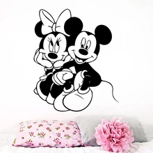 Disney Cartoon Mickey Mouse Wall Sticker For kids Room Decoration Stickers Vinyl Home Decor Wall Decals Removable Art Wallpaper