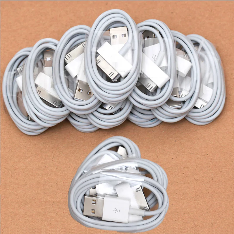 10 шт./лот для iPhone 4 4S iPhone 3g 3g S iPad 1 2 3 iPod Nano 2 2 3 30 pin USB кабель для синхронизации и зарядки телефона
