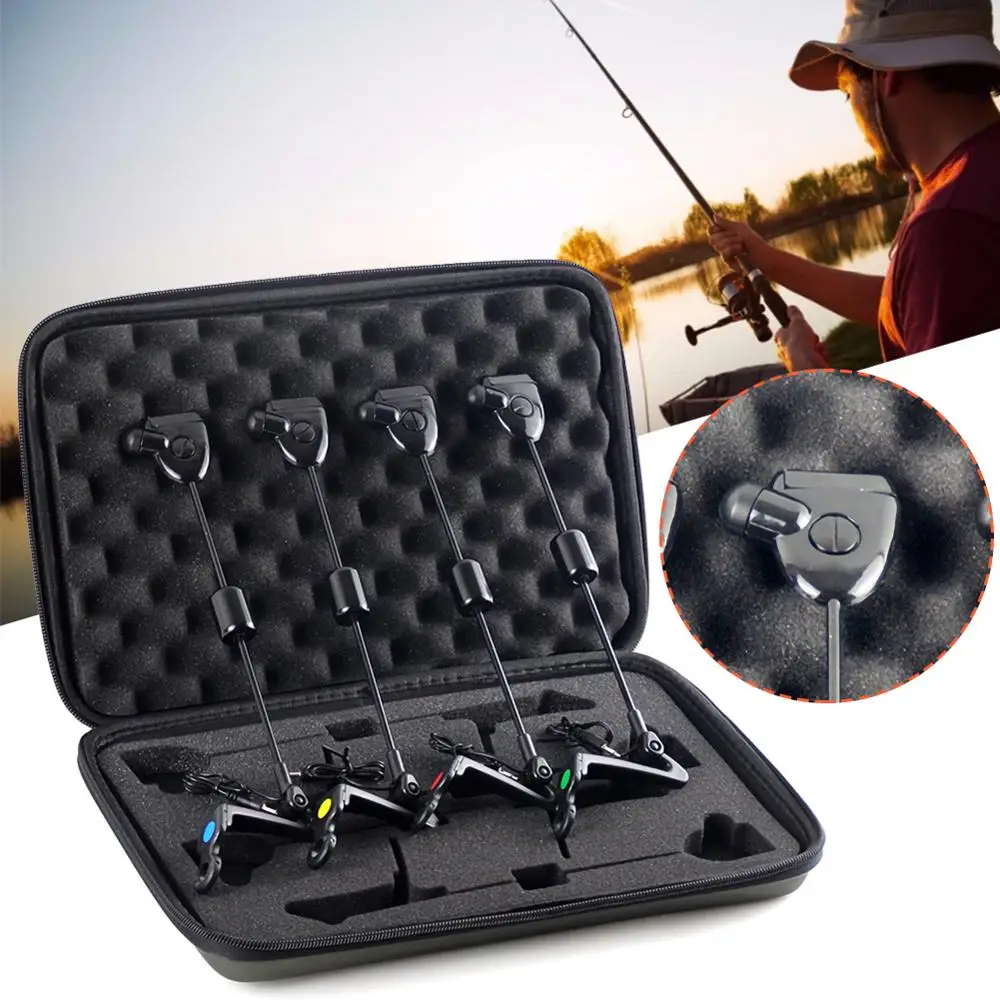 

Professional Fishing Swinger Set Fish Alarm Component 4 Color LED Light Indicator Sea Rod Bite Tips Tools Hot In Sale