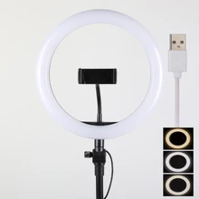 10 дюймов 26 см USB зарядка селфи кольцо свет с 100 см штатив