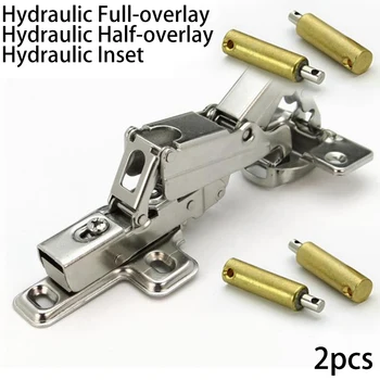 

2pcs Hinges 165-Degree Hydraulic Hinges Soft-close Buffer Cupboard Cabinet Door durable tool parts new