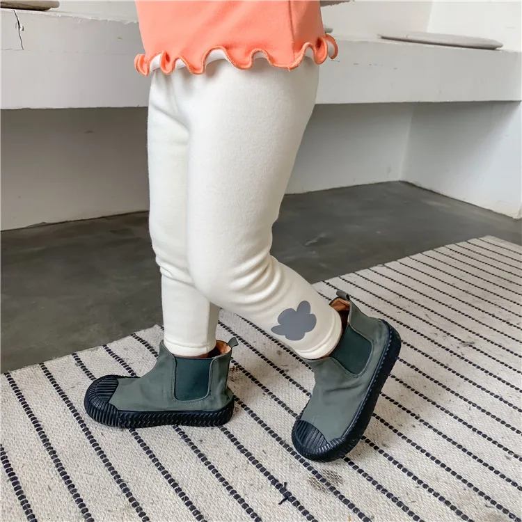 Winter Baby Girls Legging Plus Velvet Thickening Fleece Warm Leggings Pants for Boys Kids Winter Pants Trousers Children's Pants
