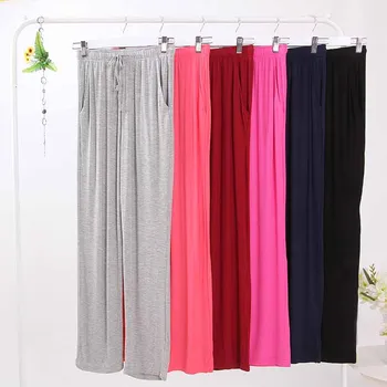 

Pajama Pants WOMEN'S Pants Modal Summer Thin Casual Morning Exercise Pants Home Pants Loose Version Stretch Sports Plus-sized