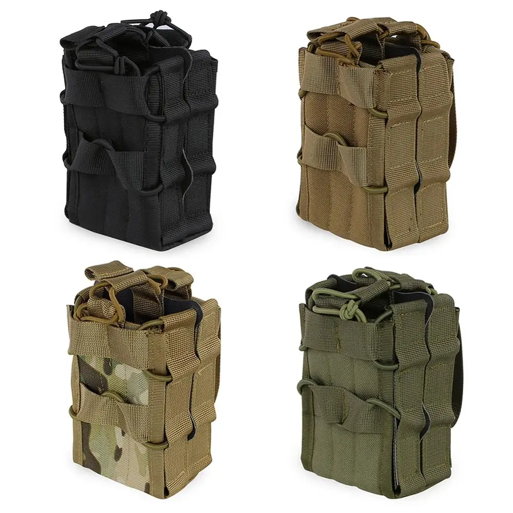 Tactical MOLLE Rifle Mag Magazine Pouch Double Fast Attach System Holder 