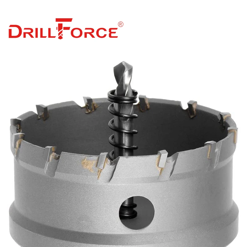 Фото Drillforce 14-100 мм TCT кольцевая пила сверло из сплава карбида кобальта стали резак Открыватель из нержавеющей стали набор для резки железа металла №2