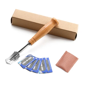 

Bread Cutter Slashing Tool Bread Lame Dough Scoring Blade Tools Making Razor Cutter Curved Knife Leather Protective#15