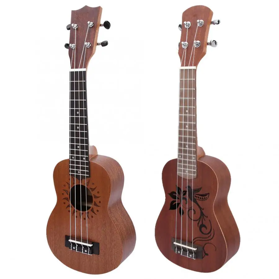 21 дюймов Sapele Ukulele 4 струны Гавайская гитара музыкальный инструмент