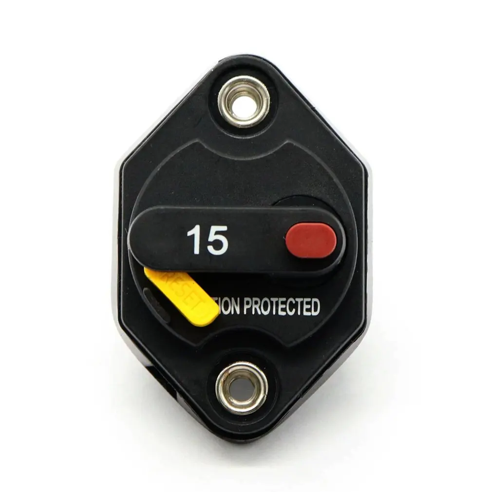 

New F1665 Mid-Range Circuit Breaker Waterproof Flush-Mount High Amp Switchable With Manual Reset Thermal Circuit Breaker