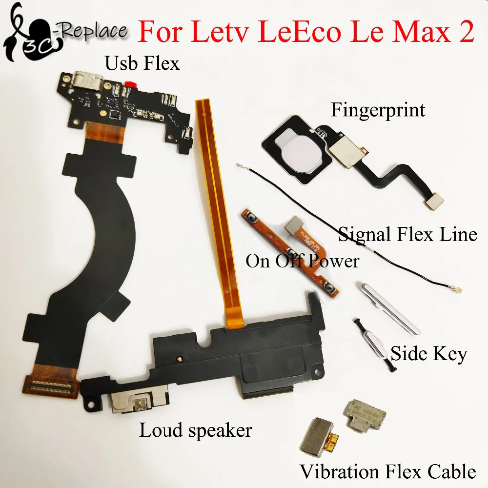 Для Letv LeEco Le Max 2 громкий динамик Usb Flex на включение/выключение Мощность кнопочной