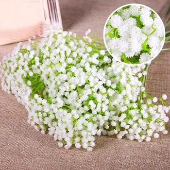 1pc Artificial Gypsophila Spun Silk Flower Fake Plant Flowers Bouquet Party Decor Table Decor Wedding Party Celebration Supplies