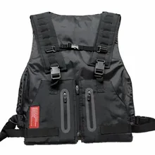 Многофункциональный мужской жилет с карманами, тактический жилет для наружного хранения, водонепроницаемая сумка, тренировочный мужской светоотражающий жилет на молнии
