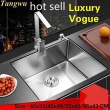 Горячая стандартный мини балкон ручная раковина одинарная мойка пищевой 304 нержавеющей стали 42x33/45x40/55x43/65x43 см