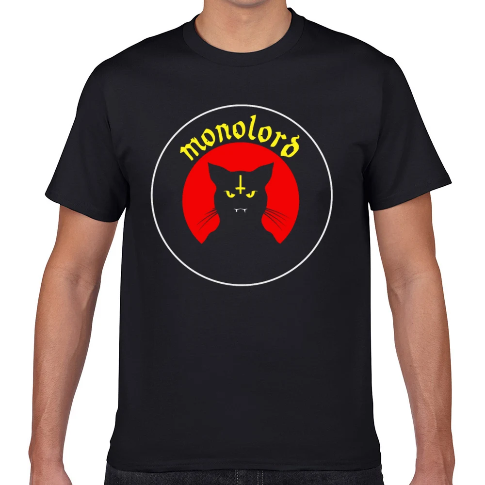 Мужская футболка с принтом monolord evil cat размеры XXXL | одежда