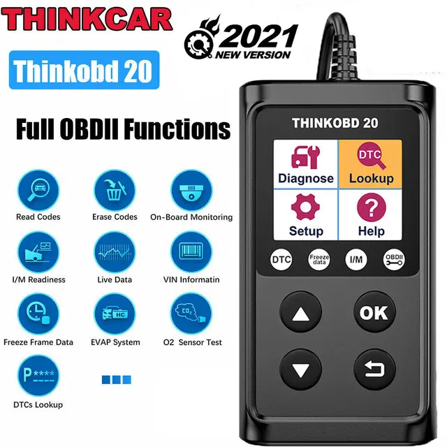 THINKCAR – outil de Diagnostic automobile THINKOBD 20, lecteur de Code de contrôle du moteur, Scanner OBD2 